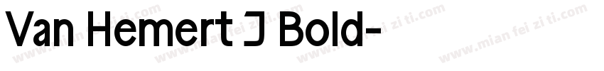 Van Hemert J Bold字体转换